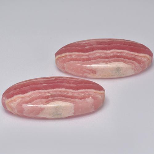 32.18 ct natürliche Mehrfarbig Rhodochrosit-Edelsteine, Oval Schliff, Lichtdurchlässig