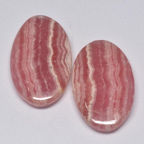20,55 ct natürliche rosafarbener Rhodochrosit-Edelsteine, Oval Schliff, Lichtdurchlässig