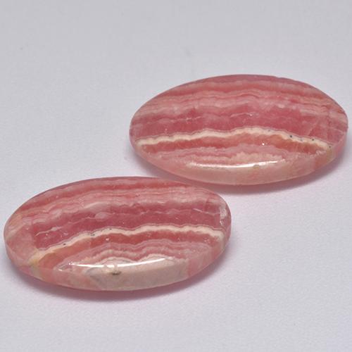 20,55 ct natürliche rosafarbener Rhodochrosit-Edelsteine, Oval Schliff, Lichtdurchlässig