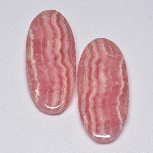 21,35 ct natürliche mehrfarbiger Rhodochrosit-Edelsteine, Oval Schliff, Lichtdurchlässig