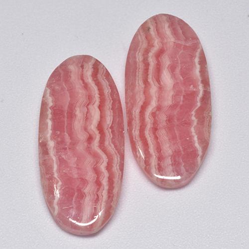 21,35 ct natürliche mehrfarbiger Rhodochrosit-Edelsteine, Oval Schliff, Lichtdurchlässig