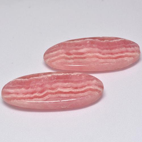 21,35 ct natürliche mehrfarbiger Rhodochrosit-Edelsteine, Oval Schliff, Lichtdurchlässig