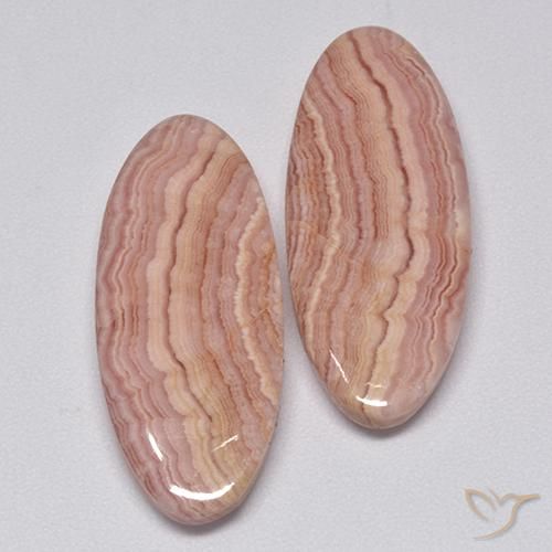 26.79 ct natürliche Mehrfarbig Rhodochrosit-Edelsteine, Oval, Lichtundurchlässig