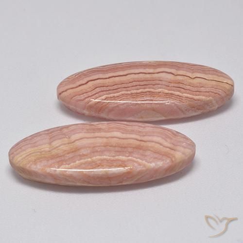26.79 ct natürliche Mehrfarbig Rhodochrosit-Edelsteine, Oval, Lichtundurchlässig