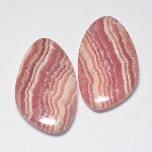 29,61 ct natürliche mehrfarbiger Rhodochrosit-Edelsteine, Fantasieschliff, Lichtdurchlässig