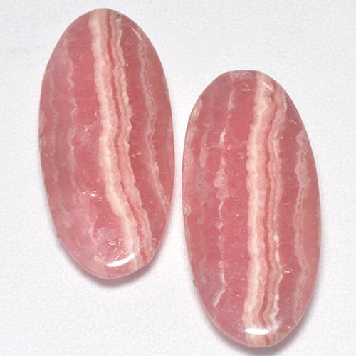 5,99 ct natürliche rosafarbener Rhodochrosit-Edelsteine, Oval Schliff, Lichtdurchlässig