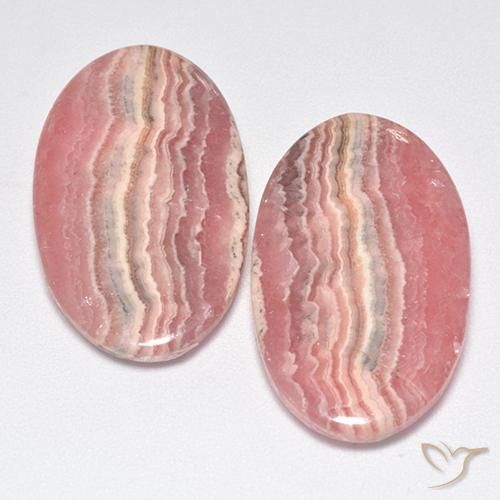 35.86 ct natürliche Mehrfarbig Rhodochrosit-Edelsteine, Oval, Lichtdurchlässig