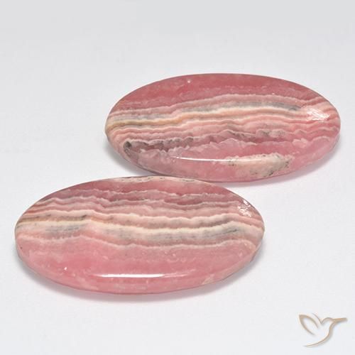 35.86 ct natürliche Mehrfarbig Rhodochrosit-Edelsteine, Oval, Lichtdurchlässig