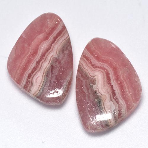 13,65 ct natürliche mehrfarbiger Rhodochrosit-Edelsteine, Fantasieschliff, Lichtdurchlässig