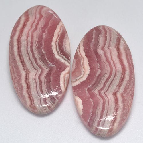 27,67 ct natürliche mehrfarbiger Rhodochrosit-Edelsteine, Oval Schliff, Lichtdurchlässig