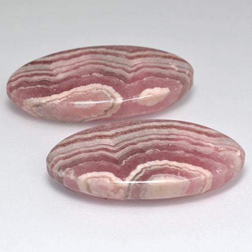 27,67 ct natürliche mehrfarbiger Rhodochrosit-Edelsteine, Oval Schliff, Lichtdurchlässig