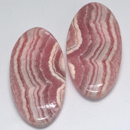27,67 ct natürliche mehrfarbiger Rhodochrosit-Edelsteine, Oval Schliff, Lichtdurchlässig