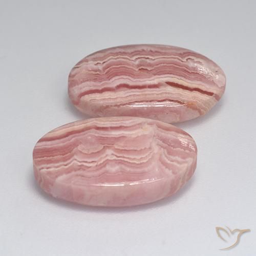 18,48 ct natürliche mehrfarbiger Rhodochrosit-Edelsteine, Oval Schliff, Lichtdurchlässig