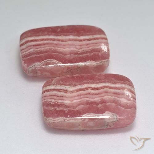 26,70 ct natürliche mehrfarbiger Rhodochrosit-Edelsteine, Kissenschliff, Lichtdurchlässig