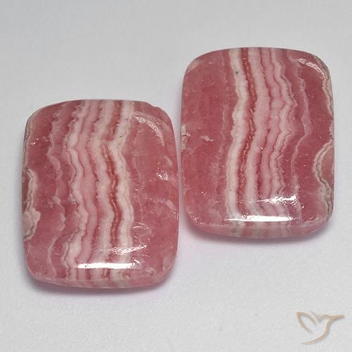 26,70 ct natürliche mehrfarbiger Rhodochrosit-Edelsteine, Kissenschliff, Lichtdurchlässig