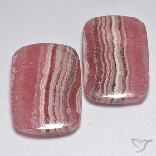 28.68 ct natürliche Mehrfarbig Rhodochrosit-Edelsteine, Kissenschliff, Lichtdurchlässig