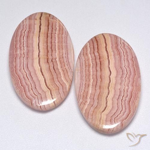 23.82ctw Natürlicher Mehrfarbig Rhodochrosit, Oval, Lichtdurchlässig