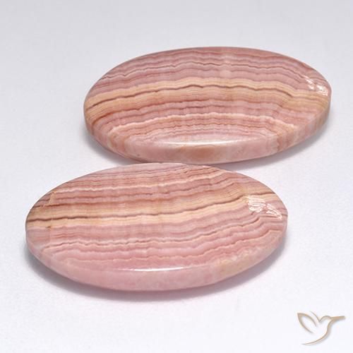 23.82 ct natürliche Mehrfarbig Rhodochrosit-Edelsteine, Oval, Lichtdurchlässig