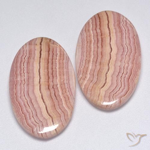 23.82 ct natürliche Mehrfarbig Rhodochrosit-Edelsteine, Oval, Lichtdurchlässig