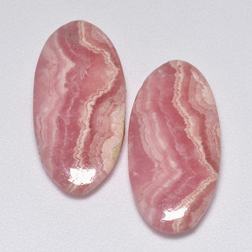 11,12 ct natürliche rosafarbener Rhodochrosit-Edelsteine, Oval Schliff, Lichtdurchlässig