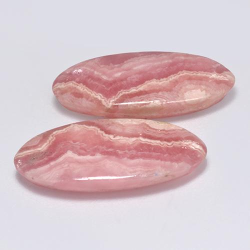 11,12 ct natürliche rosafarbener Rhodochrosit-Edelsteine, Oval Schliff, Lichtdurchlässig