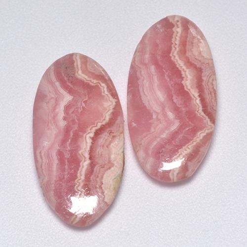 11,12 ct natürliche rosafarbener Rhodochrosit-Edelsteine, Oval Schliff, Lichtdurchlässig