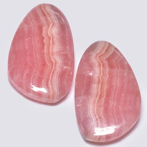 13,01 ct natürliche mehrfarbiger Rhodochrosit-Edelsteine, Fantasieschliff, Lichtdurchlässig
