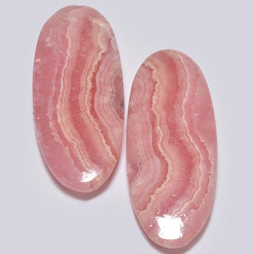15,45 ct natürliche mehrfarbiger Rhodochrosit-Edelsteine, Oval Schliff, Lichtdurchlässig
