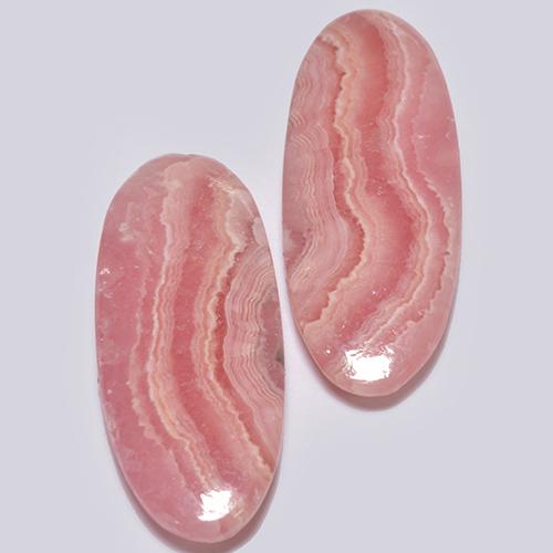 15,45 ct natürliche mehrfarbiger Rhodochrosit-Edelsteine, Oval Schliff, Lichtdurchlässig