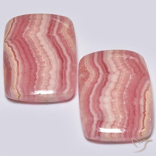 22.66 ct natürliche Mehrfarbig Rhodochrosit-Edelsteine, Kissenschliff, Lichtdurchlässig