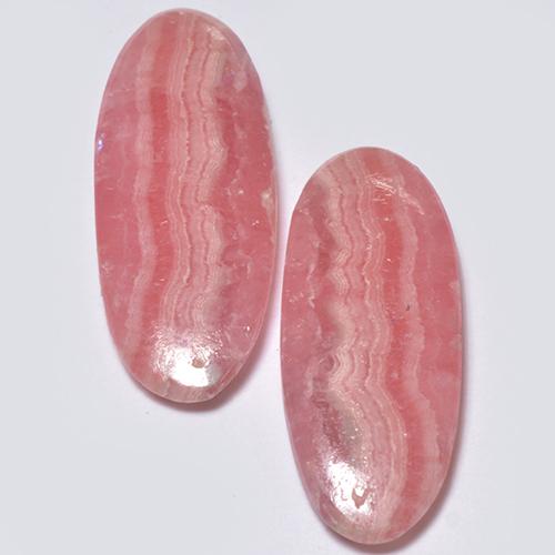 9,35 ct natürliche mehrfarbiger Rhodochrosit-Edelsteine, Oval Schliff, Lichtdurchlässig