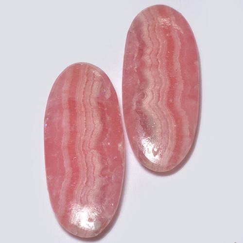 9,35 ct natürliche mehrfarbiger Rhodochrosit-Edelsteine, Oval Schliff, Lichtdurchlässig