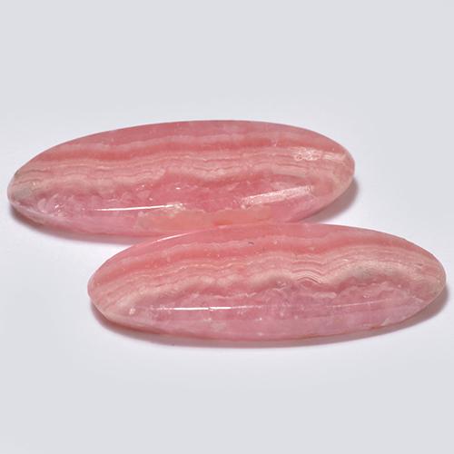 9,35 ct natürliche mehrfarbiger Rhodochrosit-Edelsteine, Oval Schliff, Lichtdurchlässig