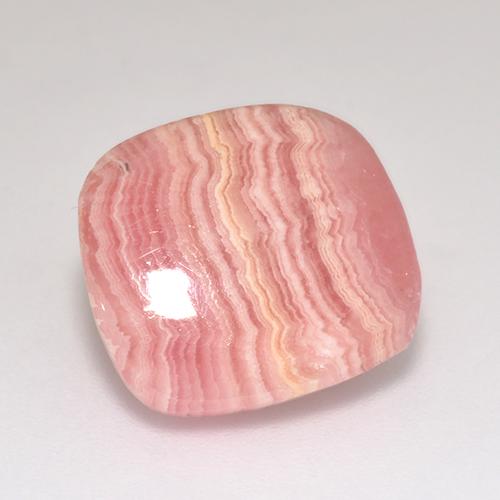 8,87 ctw natürlicher mehrfarbiger Rhodochrosit, Kissenschliff, Lichtdurchlässig