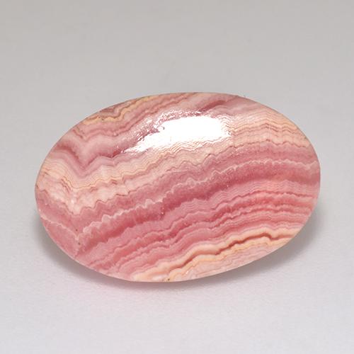9,46 ctw natürlicher rosafarbener Rhodochrosit, Oval Schliff, Lichtdurchlässig