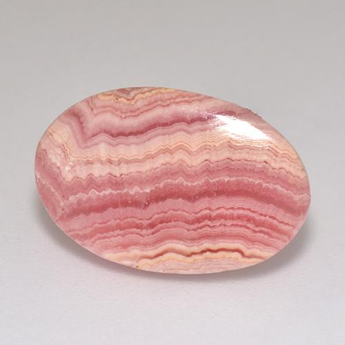 9,46 ctw natürlicher rosafarbener Rhodochrosit, Oval Schliff, Lichtdurchlässig