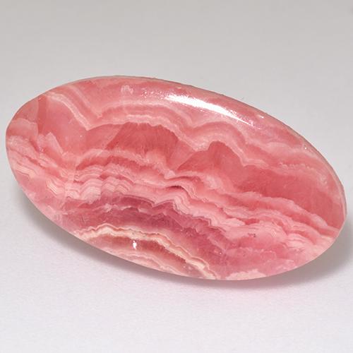 21,09 ctw natürlicher rosafarbener Rhodochrosit, Oval Schliff, Lichtdurchlässig