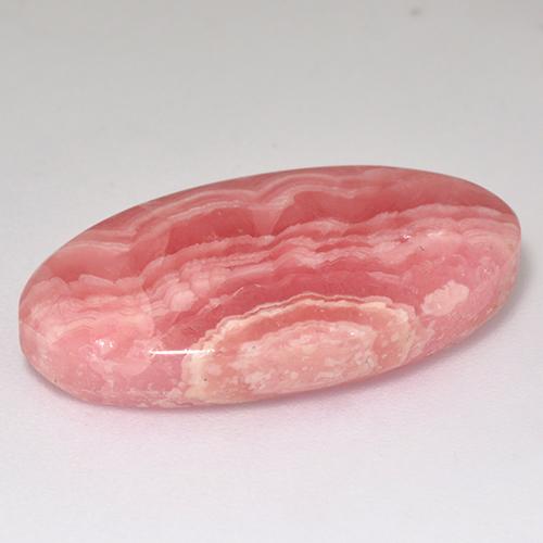 21,09 ctw natürlicher rosafarbener Rhodochrosit, Oval Schliff, Lichtdurchlässig