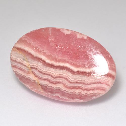 13,04 ctw natürlicher mehrfarbiger Rhodochrosit, Oval Schliff, Lichtdurchlässig