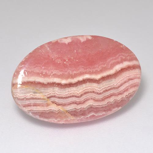 13,04 ctw natürlicher mehrfarbiger Rhodochrosit, Oval Schliff, Lichtdurchlässig