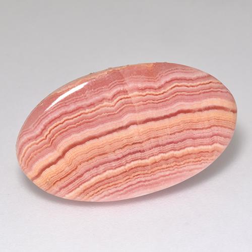 12,12 ctw natürlicher rosafarbener Rhodochrosit, Oval Schliff, Lichtdurchlässig
