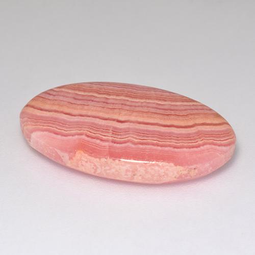 12,12 ctw natürlicher rosafarbener Rhodochrosit, Oval Schliff, Lichtdurchlässig