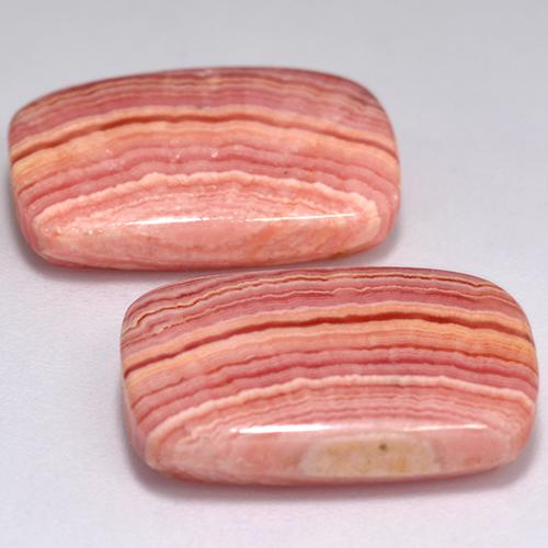 23,75 ct natürliche Mehrfarbig Rhodochrosit-Edelsteine, Kissenschliff, Lichtdurchlässig