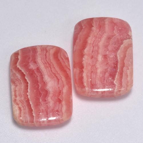 13,46 ct natürliche mehrfarbiger Rhodochrosit-Edelsteine, Kissenschliff, Lichtdurchlässig