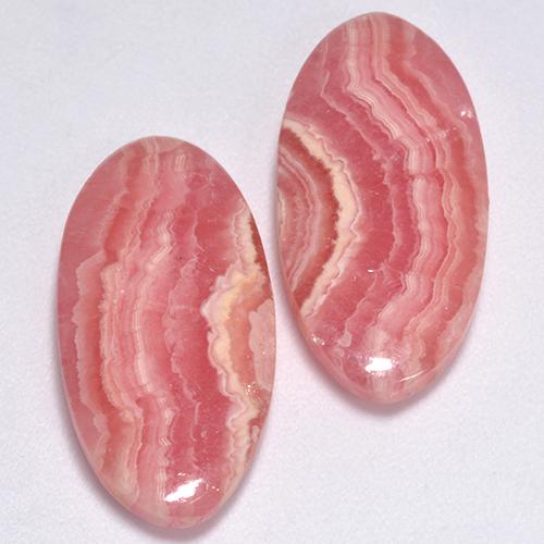 18,99 ct natürliche mehrfarbiger Rhodochrosit-Edelsteine, Oval Schliff, Lichtdurchlässig