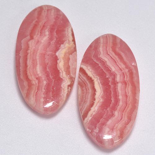 18,99 ct natürliche mehrfarbiger Rhodochrosit-Edelsteine, Oval Schliff, Lichtdurchlässig
