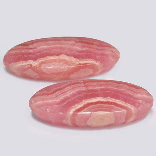 18,99 ct natürliche mehrfarbiger Rhodochrosit-Edelsteine, Oval Schliff, Lichtdurchlässig