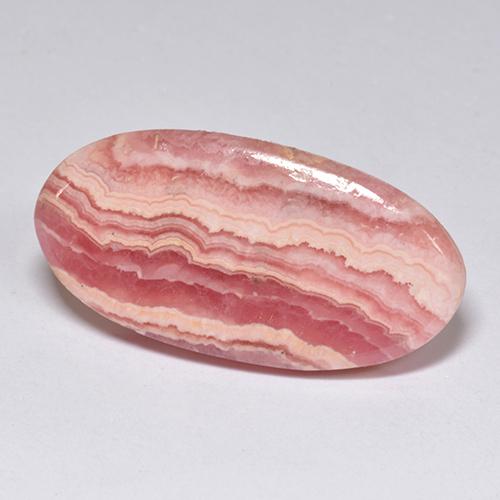 18,35 ctw natürlicher mehrfarbiger Rhodochrosit, Oval Schliff, Lichtdurchlässig