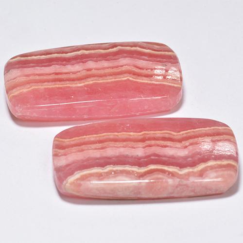 57,98 ct natürliche mehrfarbiger Rhodochrosit-Edelsteine, Kissenschliff, Lichtdurchlässig