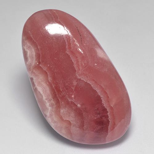 49,58 ctw natürlicher mehrfarbiger Rhodochrosit, Fantasieschliff, Lichtdurchlässig